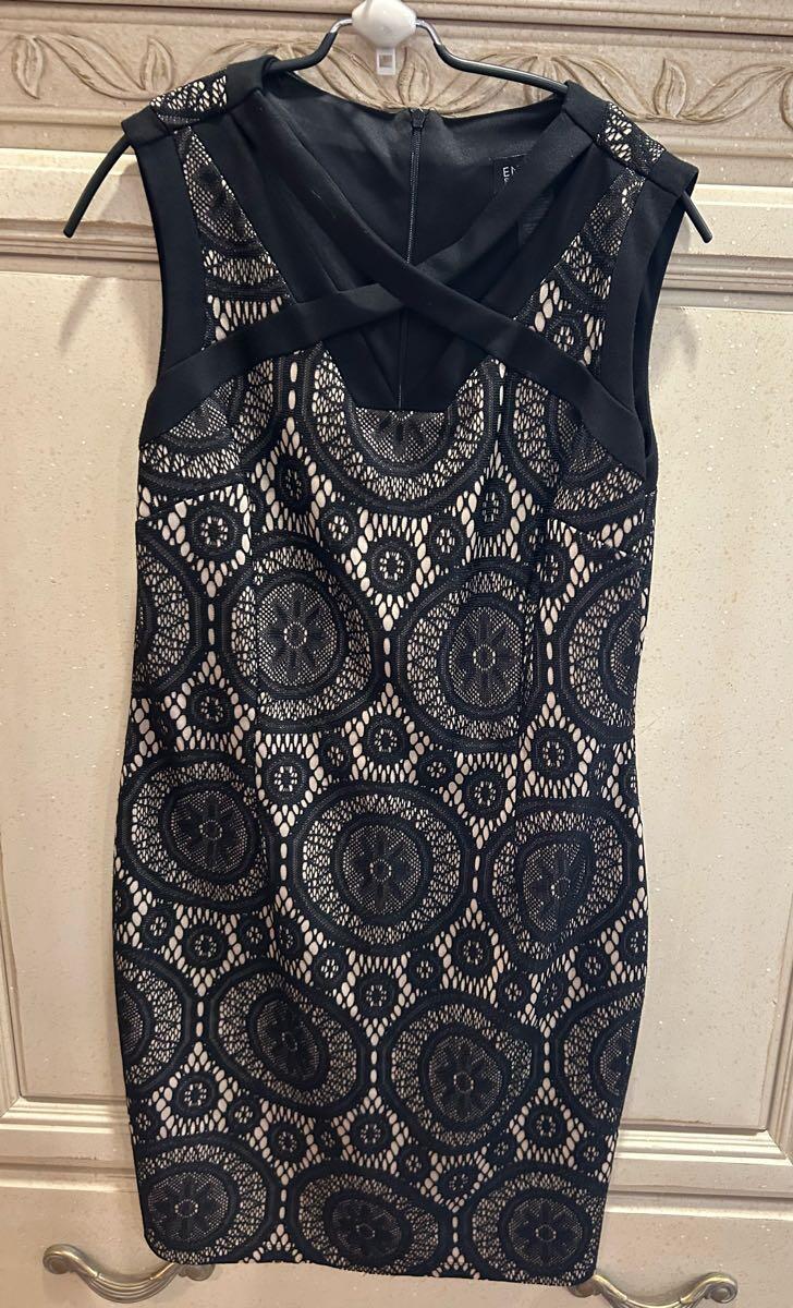 Dress With Black Lace & Criss Cross Top. Size 10-12 Enfocus Studio For $10  In Wildwood, NJ | For Sale & Free  Nextdoor