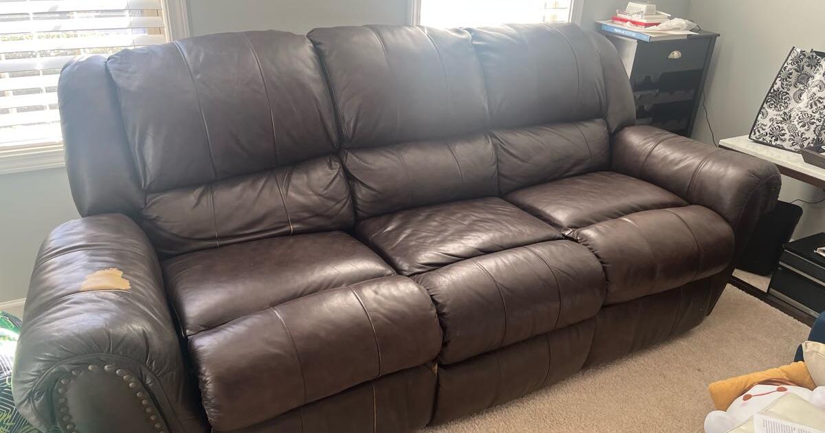 Free leather reclining couch for Free in Raleigh, NC For Sale & Free