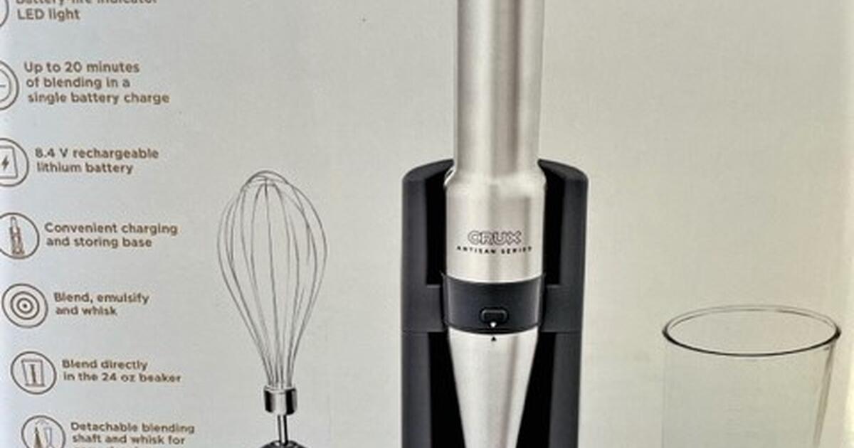 New, never used or unpacked. CRUX Immersion Blender. for 25 in
