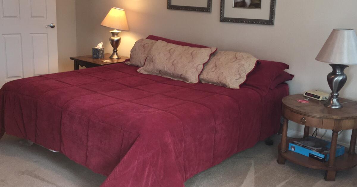 King Mattress, Box Springs & Frame plus Night Table for 355 in Indio, CA Finds — Nextdoor