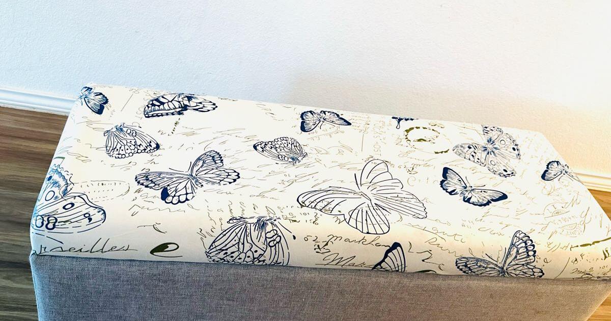 Butterfly Pattern Storage Ottoman for Free in Hutto, TX | For Sale ...