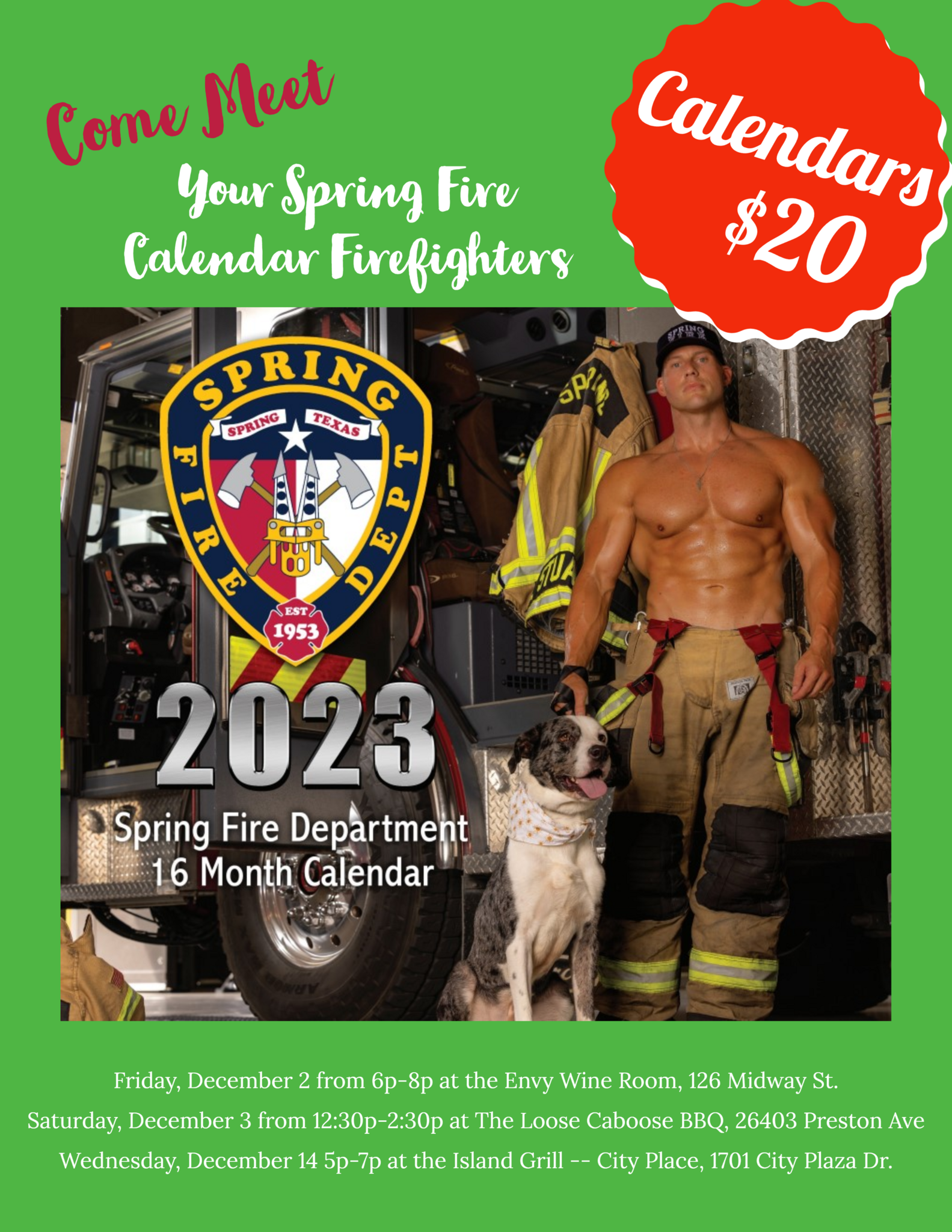 Come Meet the firefighters of the 2023 Spring Firefighter Calendar ...