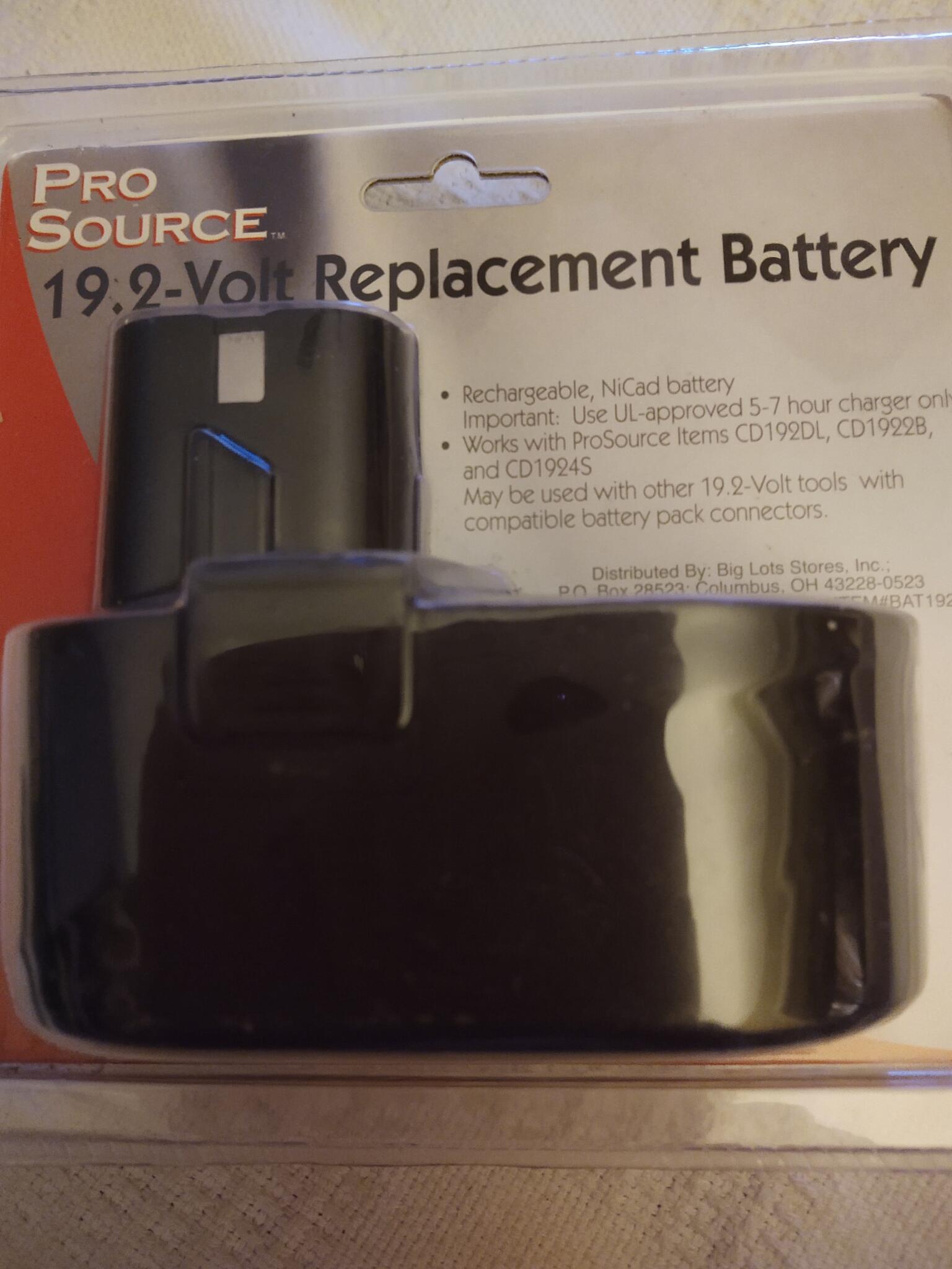 Pro source 2025 19.2 volt battery