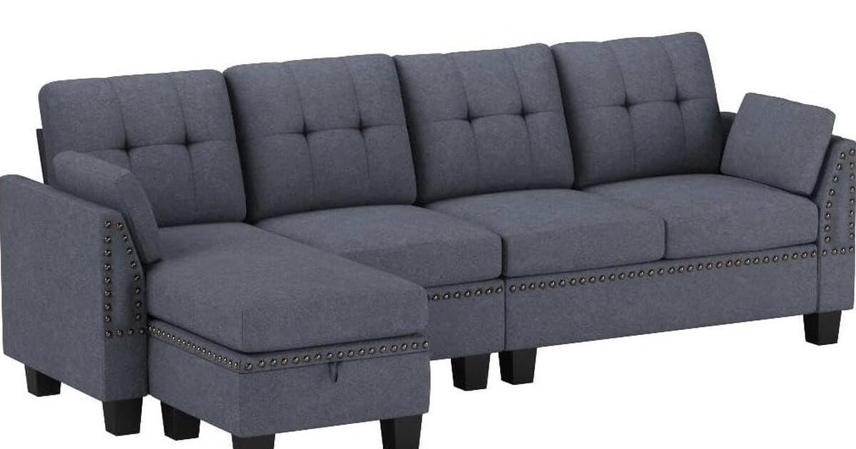 Couch Sectional With Ottoman (Porch Pickup) for Free in Denver, CO