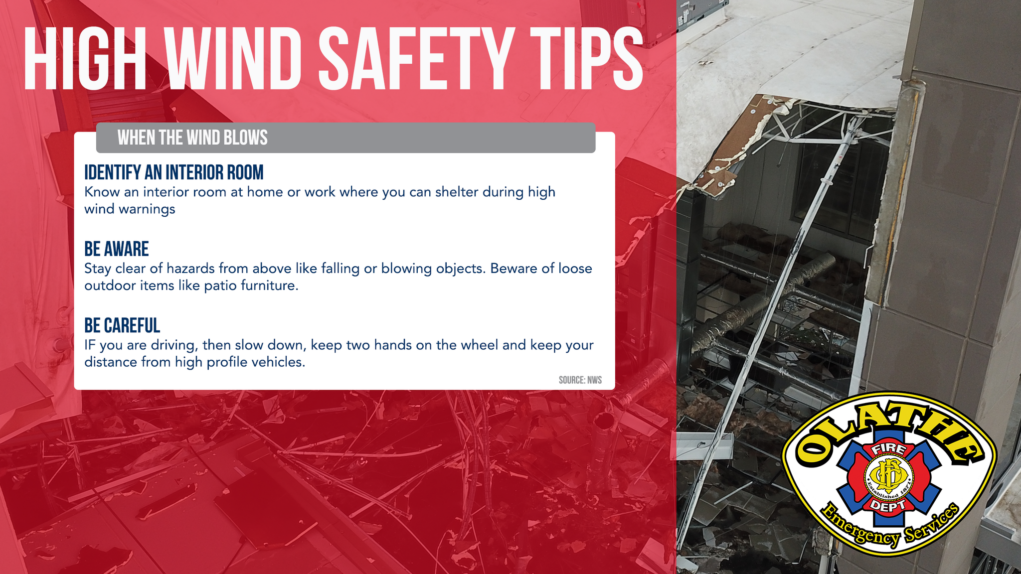 Severe Weather Awareness Week: High wind safety tips (City of Olathe ...