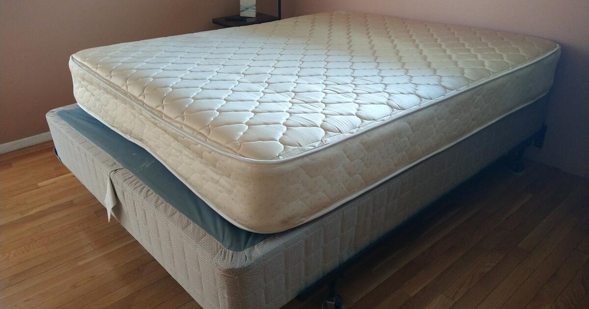 Queen size box spring and frame with RV size queen mattress (It's 3.5