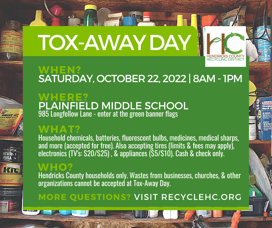 This Saturday, October 22nd, is our LAST ToxAway Day for the year