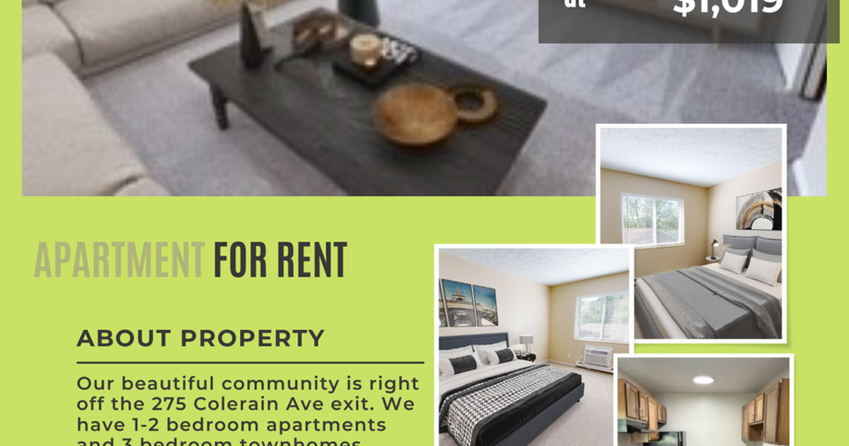 1 bedroom apartment for immediate move in for 1019 in Cincinnati, OH