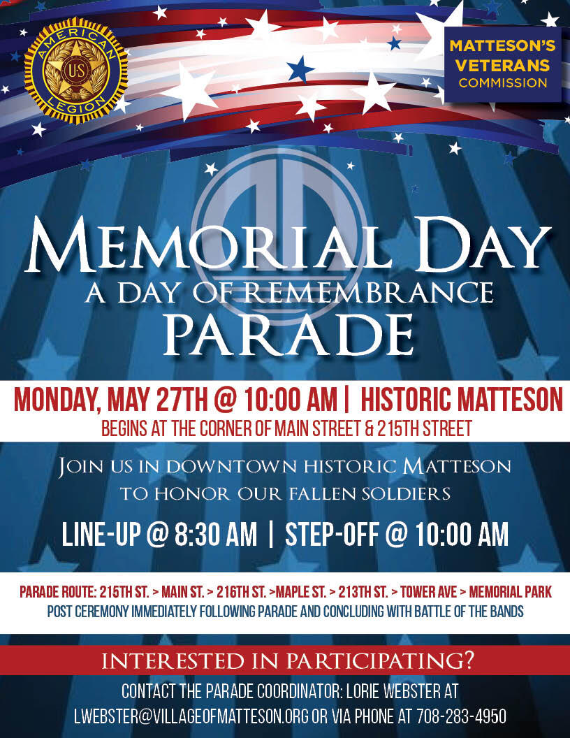 AROUND TOWN THIS MEMORIAL DAY WEEKEND! (Village of Matteson) — Nextdoor ...