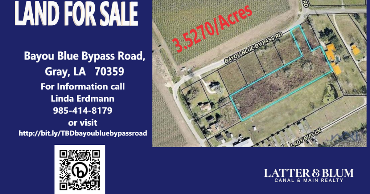 LAND FOR SALE!! NEW PRICE !!! for 132500 in Thibodaux, LA Finds