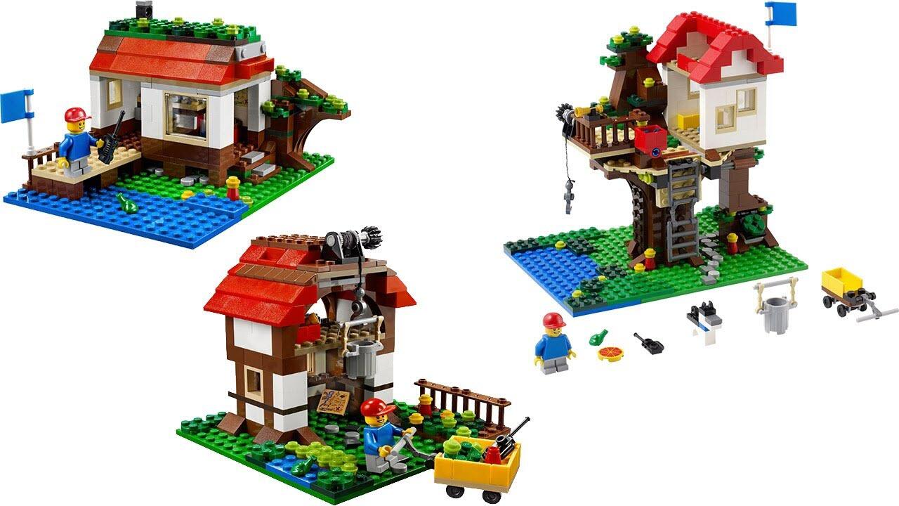 LEGO Creator 3 in 1 31010 Treehouse Boat House For 40 In Lake