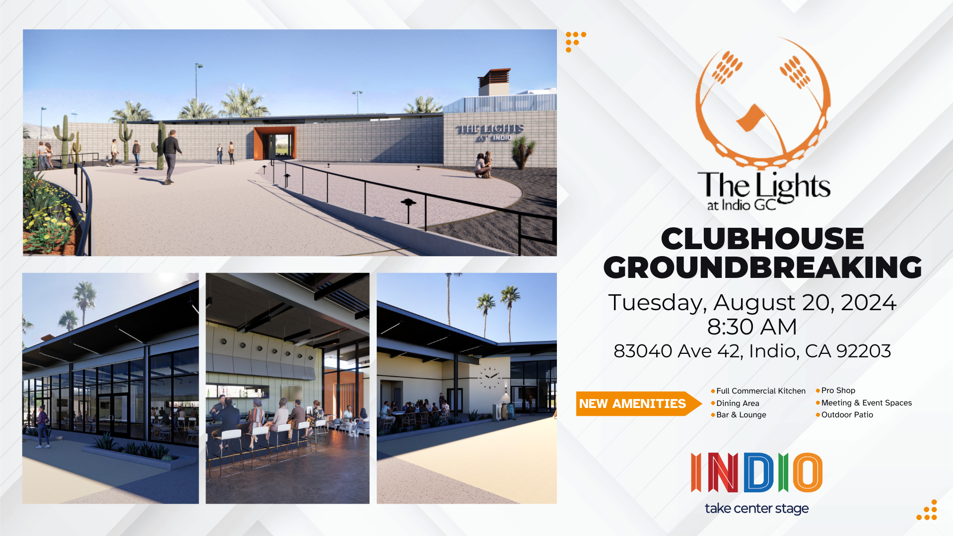 The city of indio and the lights at indio golf course are excited to