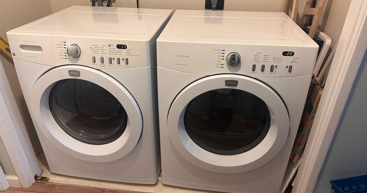 Frigidaire affinity front loading washer and dryer set for 100 in