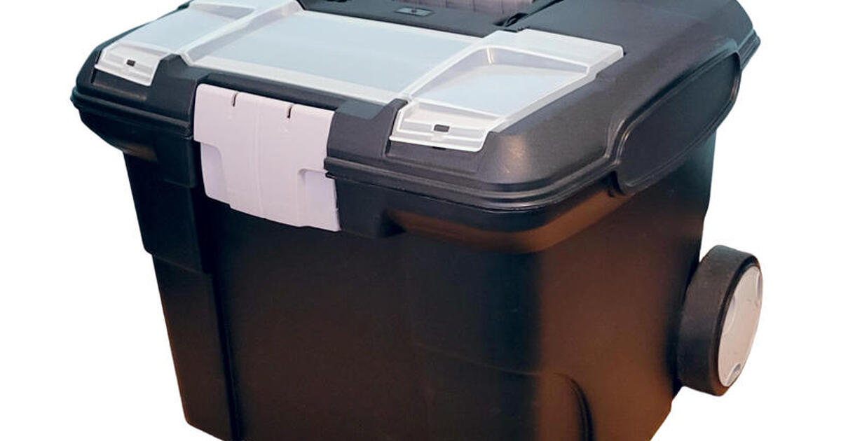 Storex Premium File Cart Wheeled, Extendable Handle for 40 in