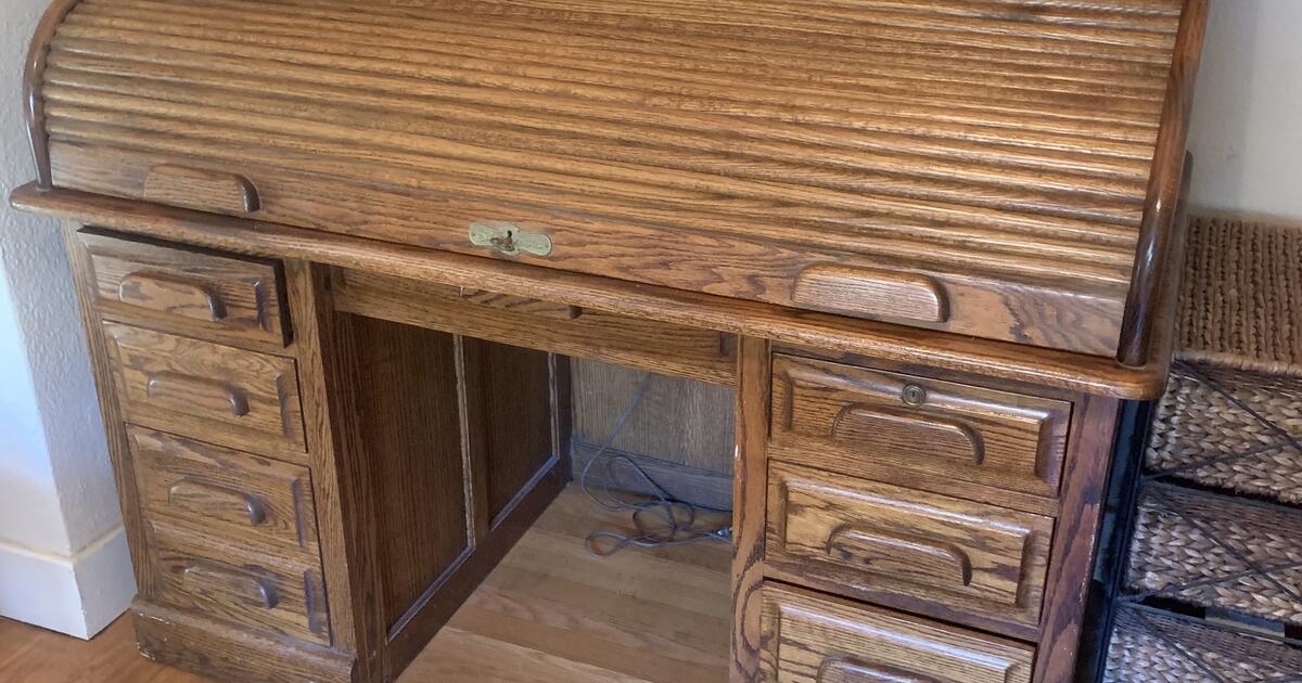 Free Beautiful Solid Oak Roll Top Desk In Placerville CA For Sale   3ac4495d3ffaec11e88c13b97cea4f63 .crop1200x630 