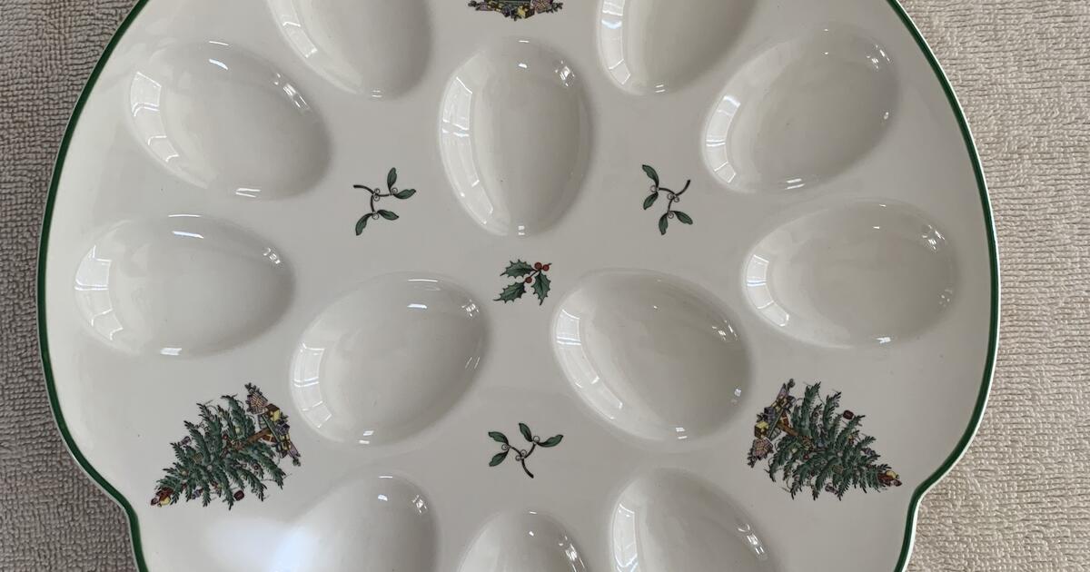 Spode Christmas Tree Deviled Egg Plate Never Used No Chips Or Cracks For 40 In Baton Rouge 0358