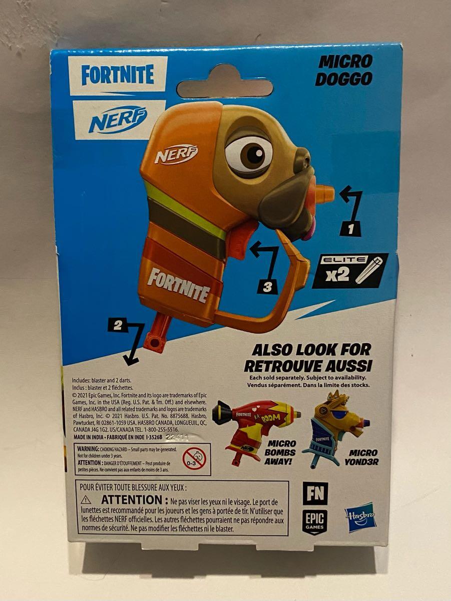 Nerf Blaster Micro Doggo De Fortnite – Lanzador De Dardos Con Licencia Oficial, A Partir De 8 Años