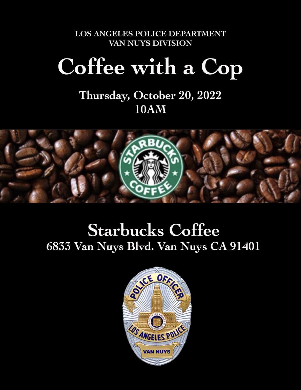 Van Nuys Area Coffee with a Cop Event (Los Angeles Police Department