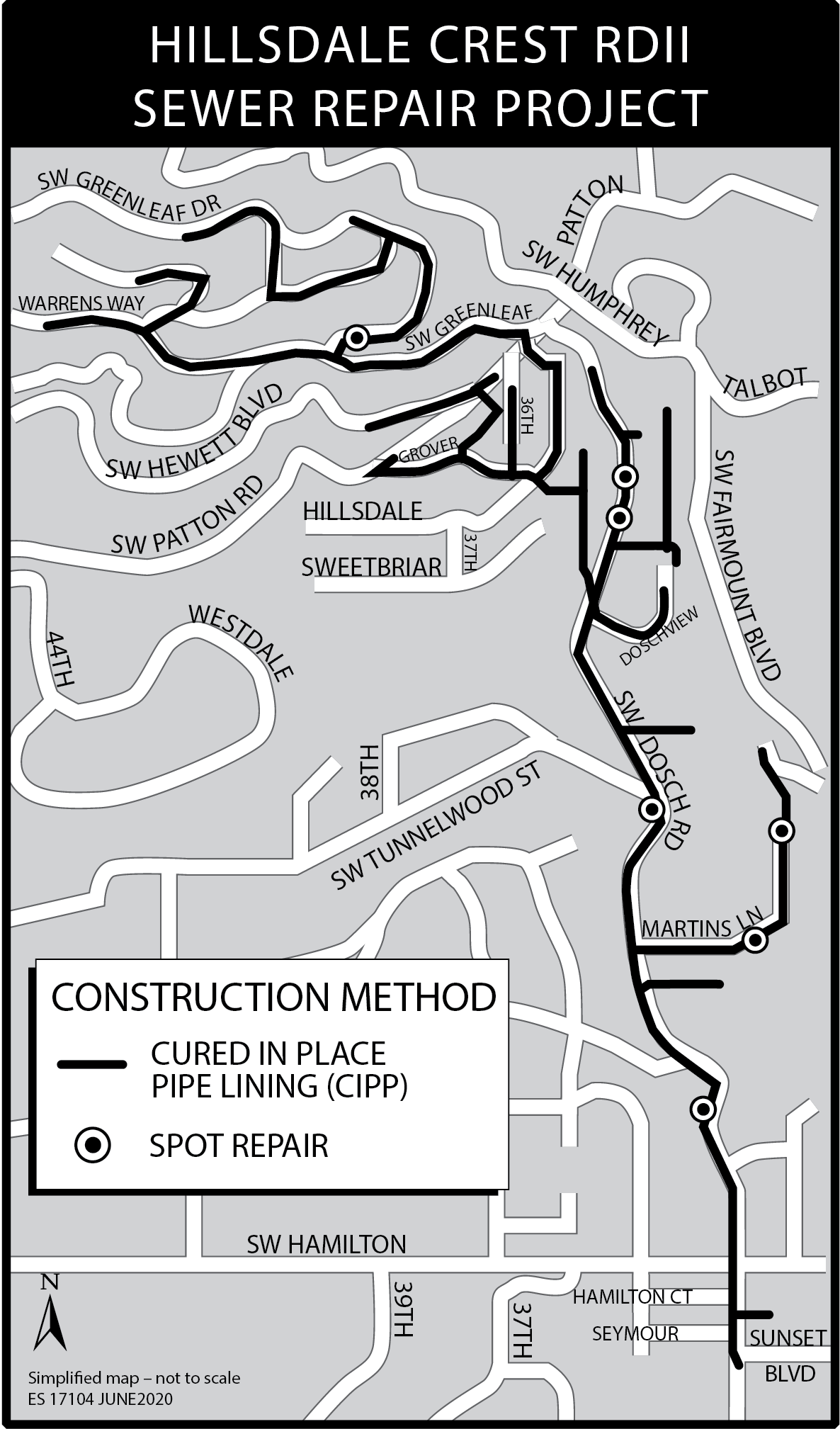 Hillsdale Crest Sewer Repair Project Update November 3, 2021 (City of