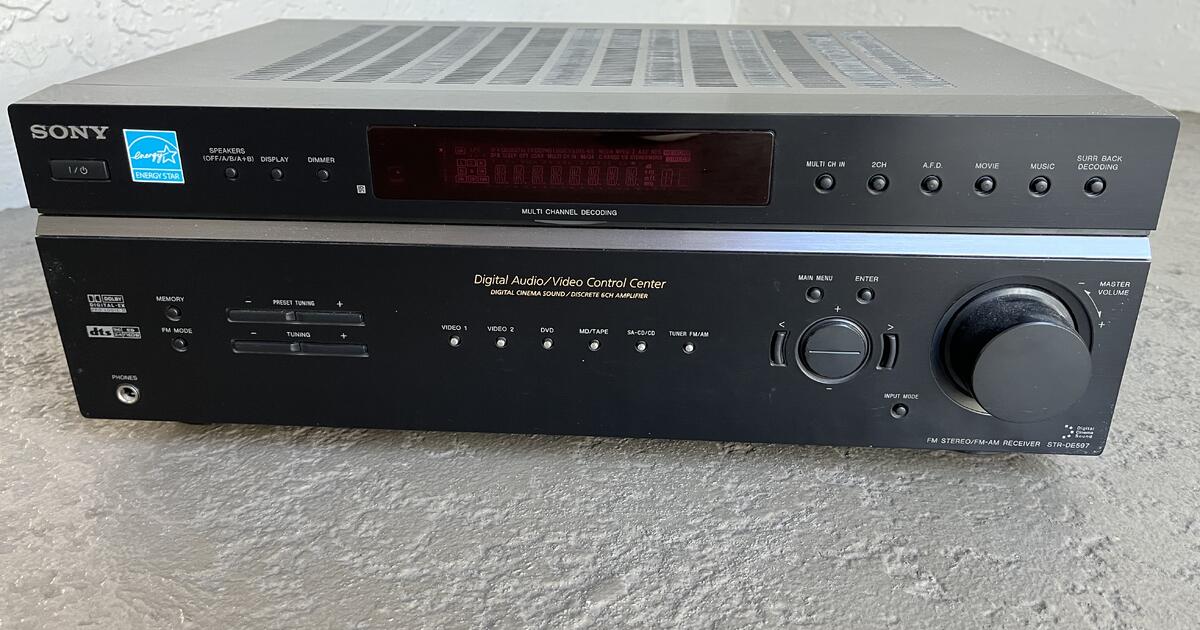 Sony STRDE597 Receiver HiFi Stereo 6.1 Channel Home Audio AM/FM Tuner