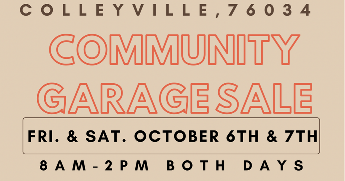 Colleyville Community Garage Sale Remington Park 76034 for 1 in