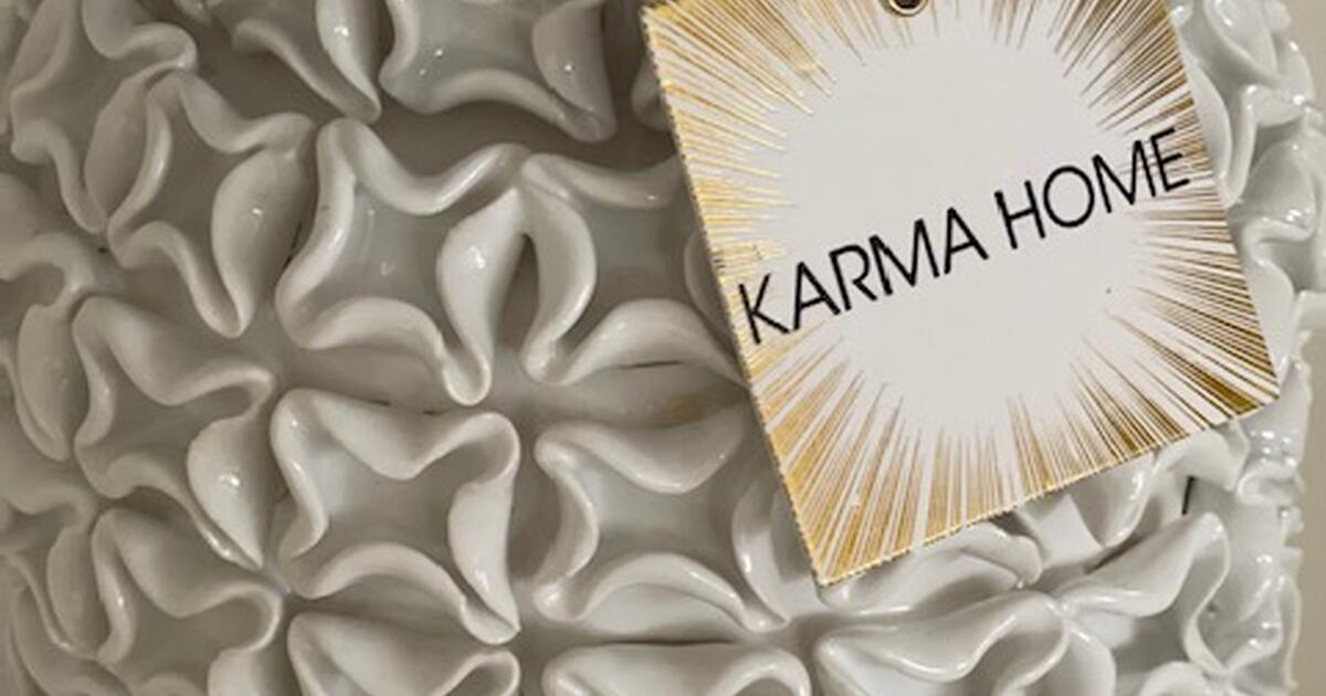 Brand New Porcelain Table Lamp with Shade, Karma Home for 60 in