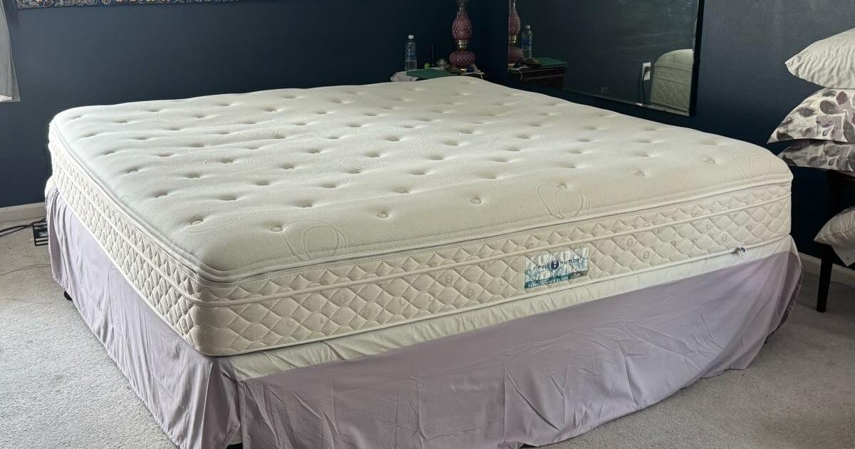 King size sleep number bed with mattress for sale. for $500 in