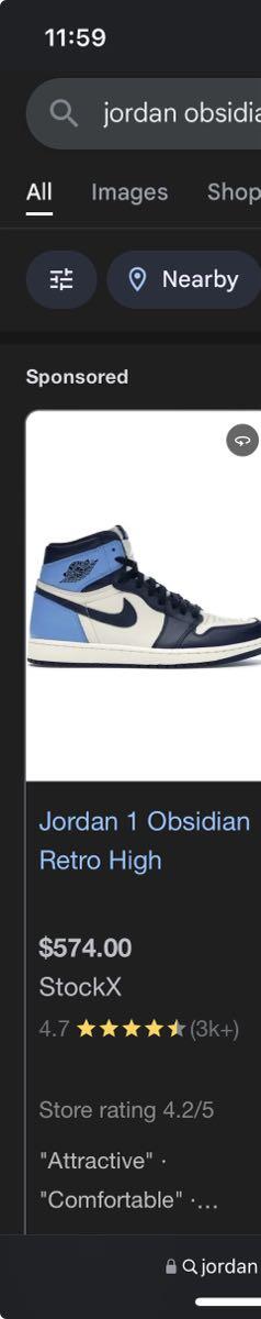 Jordan 1 Obsidian Retro High