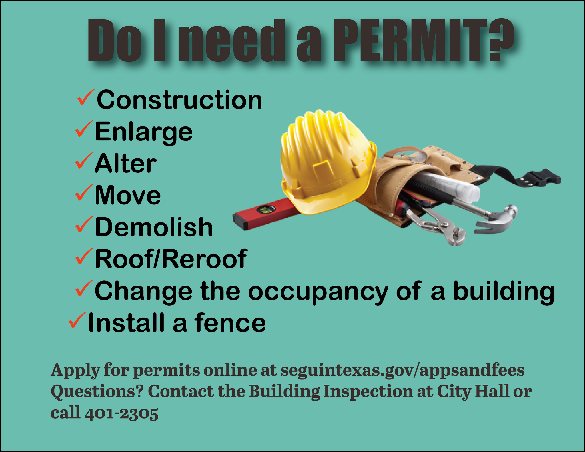 Do I need a building permit? (City of Seguin) — Nextdoor — Nextdoor