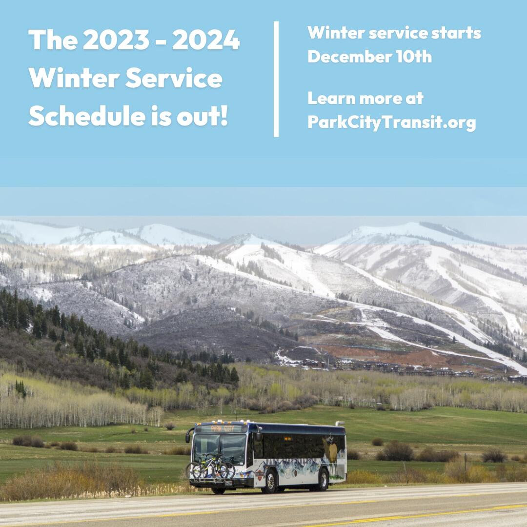 Park City Transit's 20232024 winter service schedule is now available