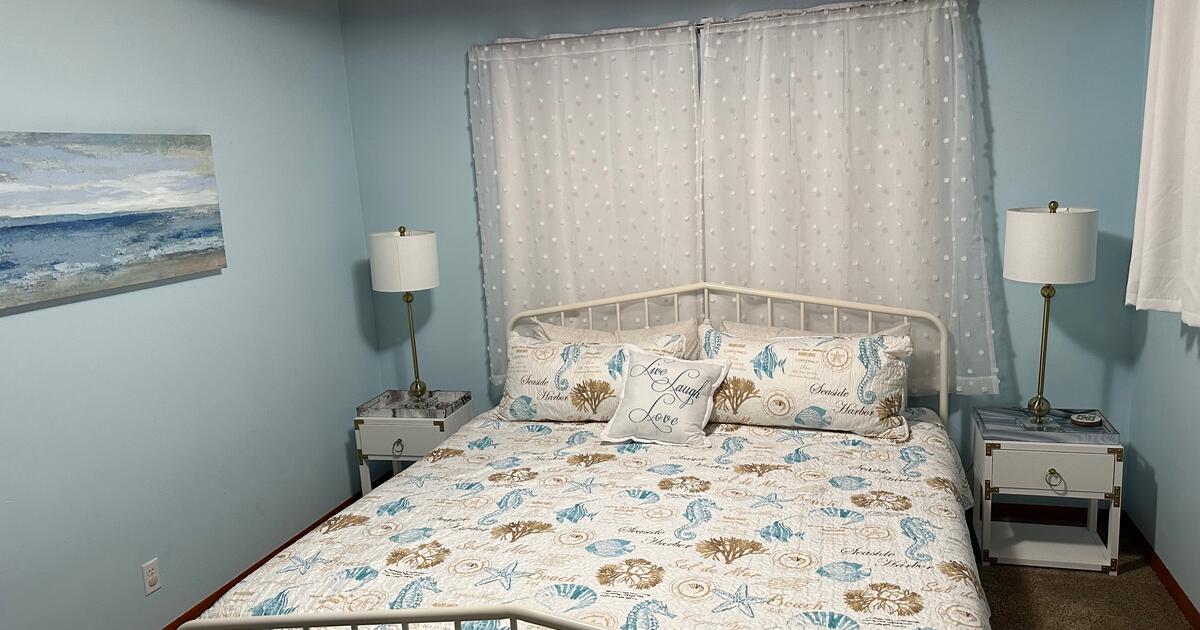 UNUSED KING SIZED MATTRESS, BED FRAME, HEADBOARD AND FOOT BOARD for