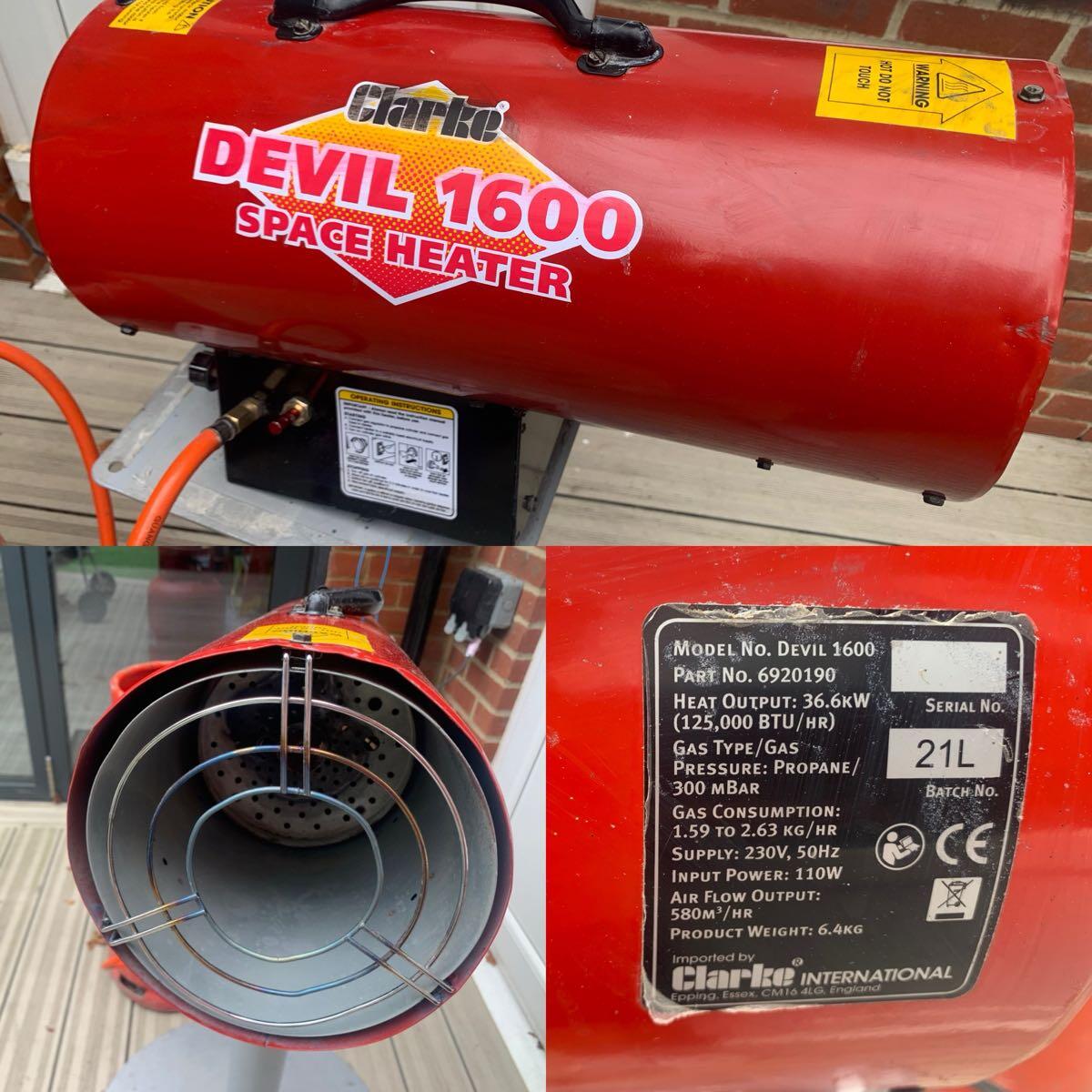 Propane Fired Clarke Devil 1600 Clarke Devil 1600 Space Heater For