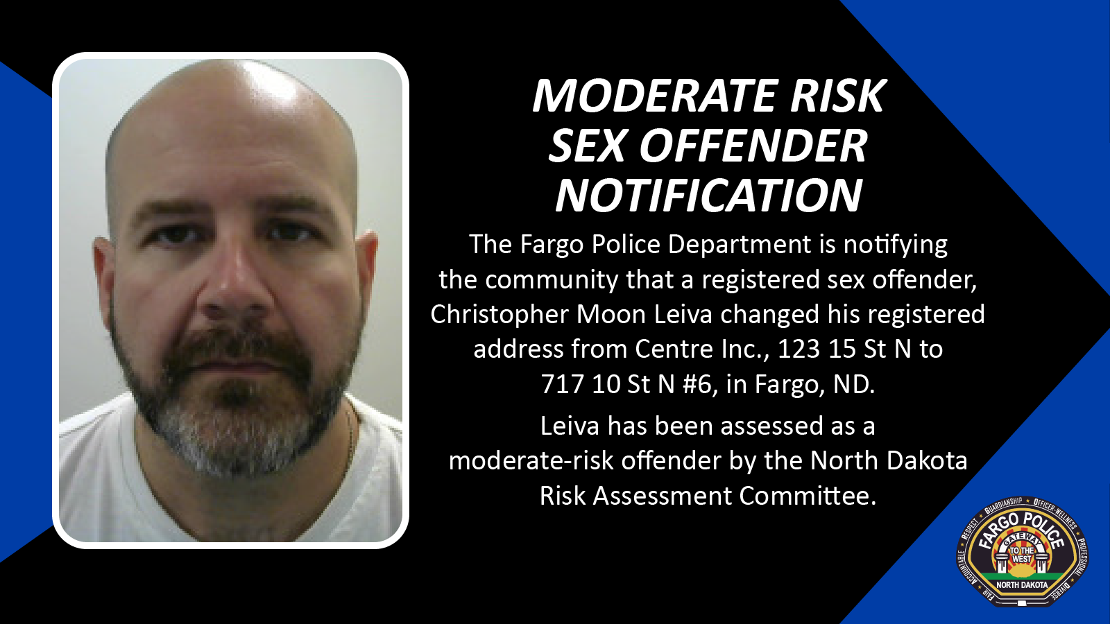 Moderate Risk Sex Offender Notification Fargo Police Department