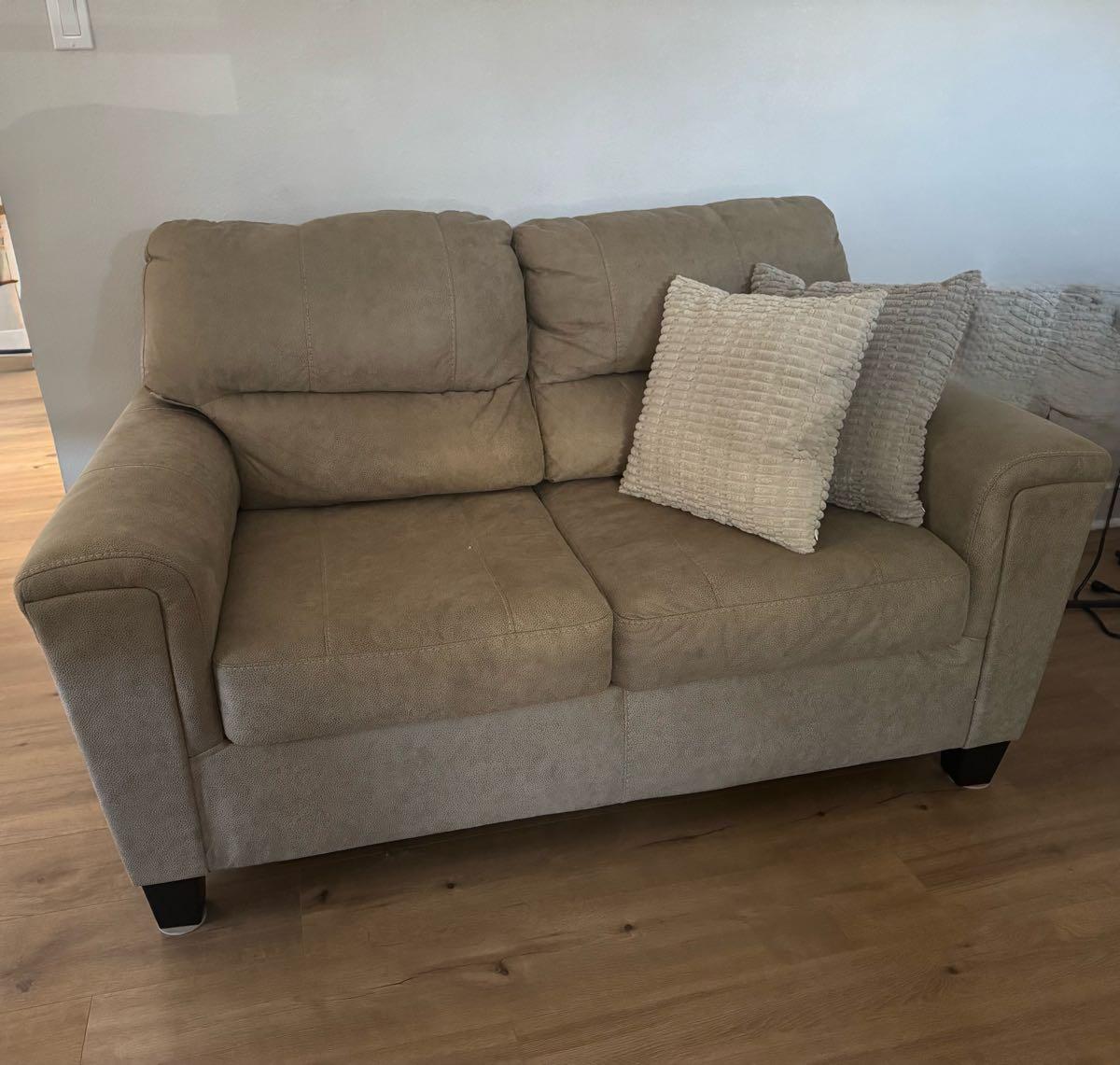 Brown Lane Home Solutions Hilltop Pebble Tan Loveseat Big Lots