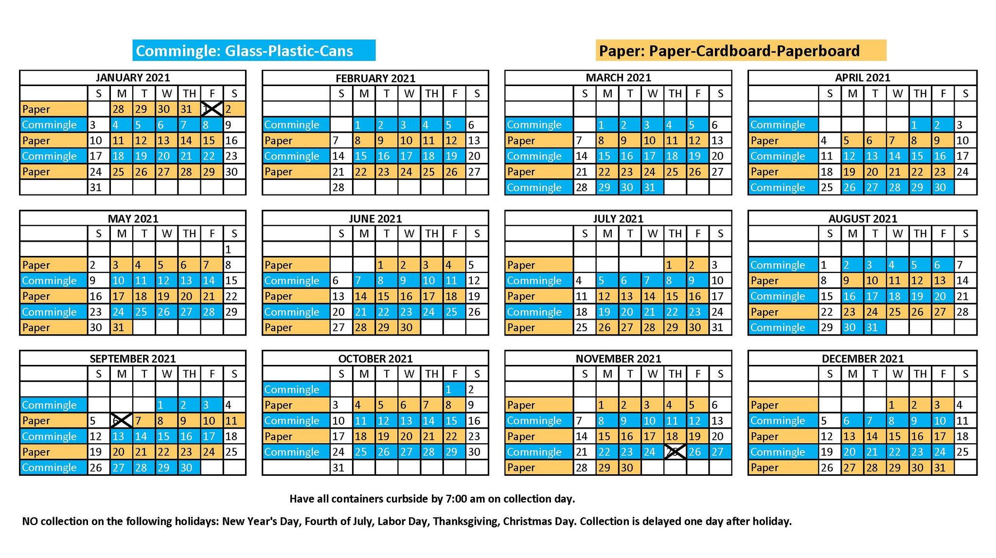 Recycling Calendar City Of North Port Nextdoor Nextdoor