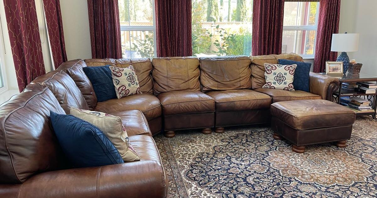 Thomasville leather sectional for $350 in Morgan Hill, CA | For Sale ...