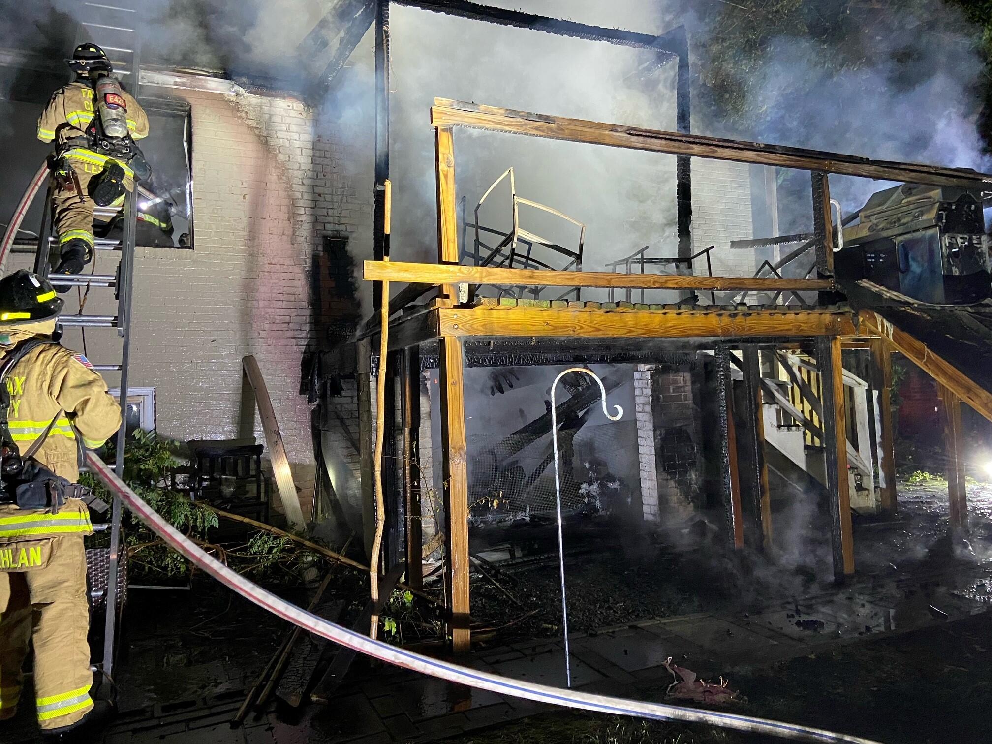 Unattended Barbeque/Meat Smoker Cause of McLean House Fire (Fairfax County Fire and Rescue