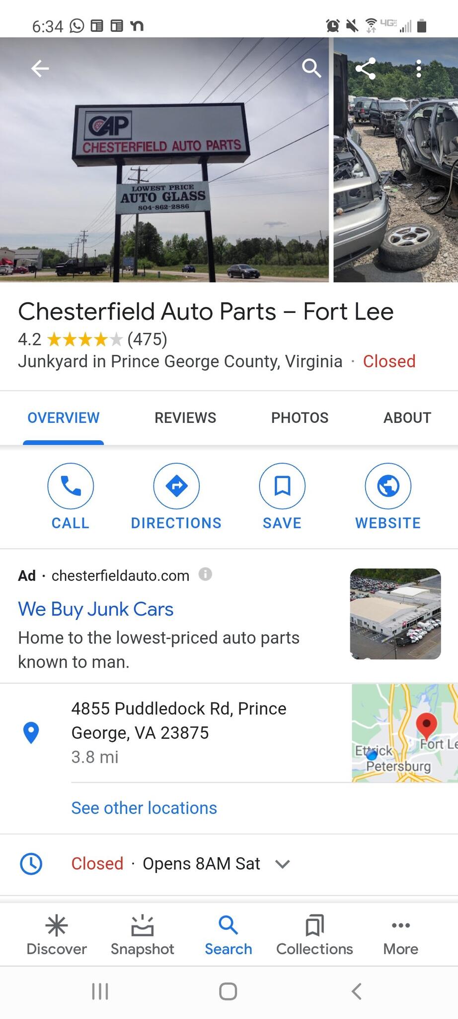 Cap chesterfield auto deals parts