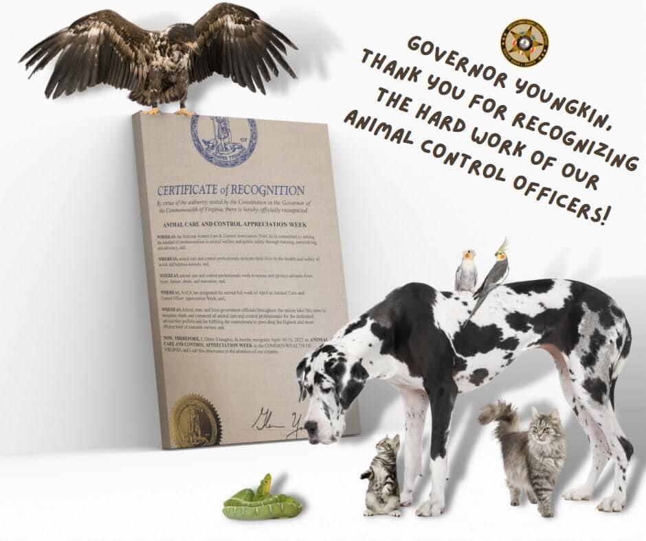 It's National Animal Control Officer Appreciation Week! (Spotsylvania ...