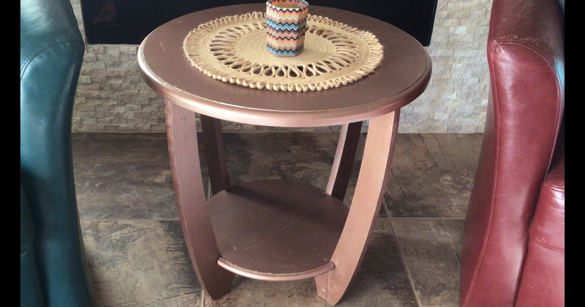 Copper colored accent table for $20 in Oracle, AZ | For Sale & Free ...