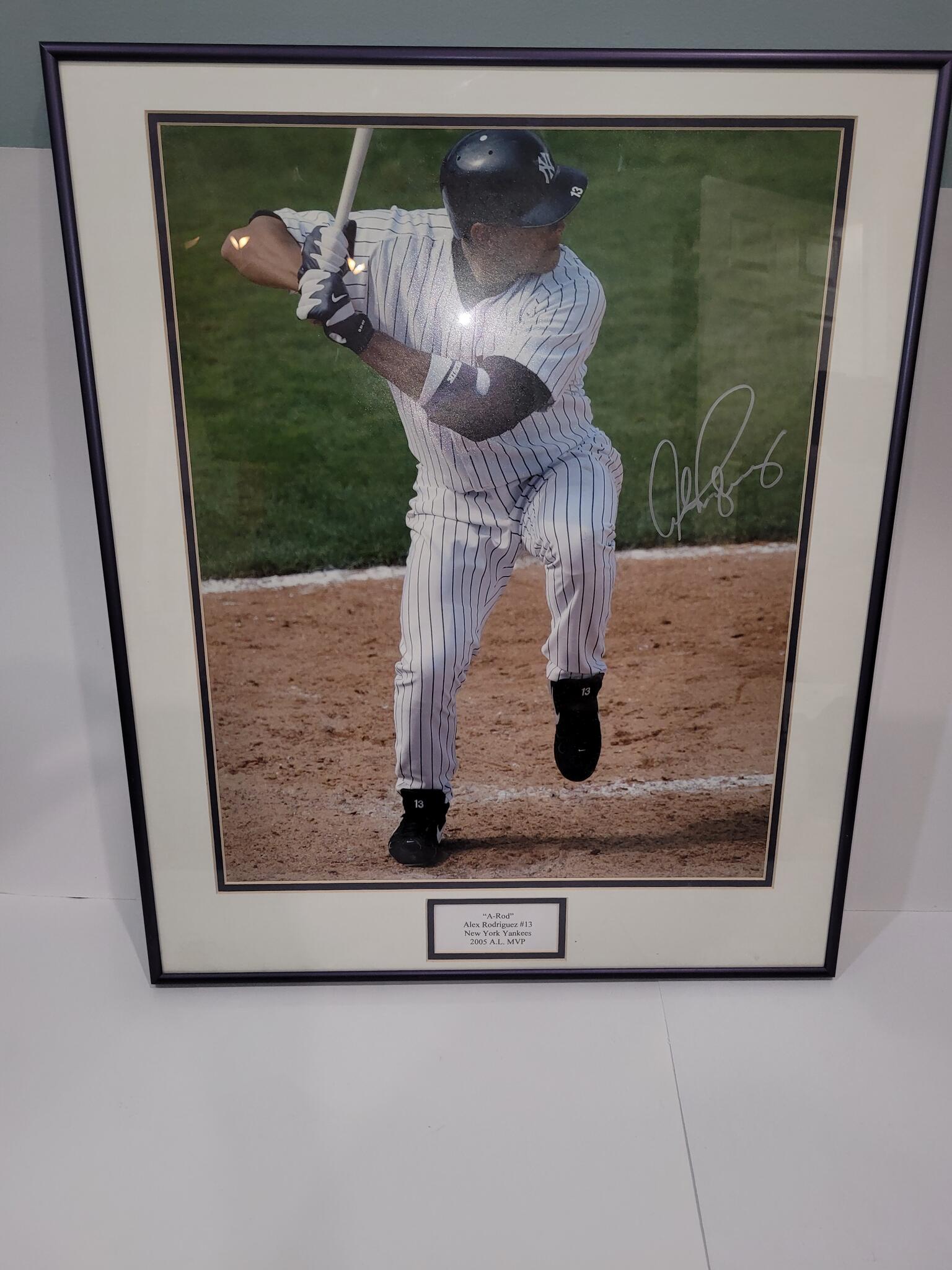 Framed Alex Rodriguez New York Yankees Autographed 16 x 20 All