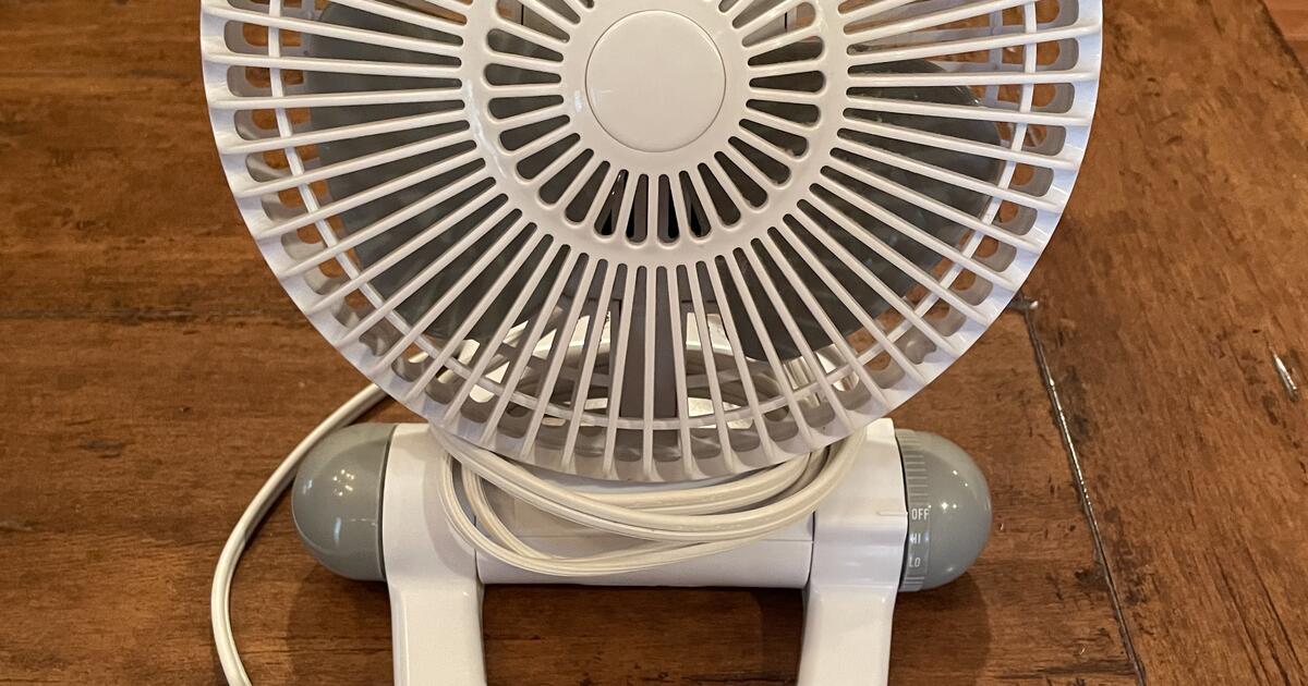 Retro Vintage White Holmes Stationary Fan (HANF95) for 20 in