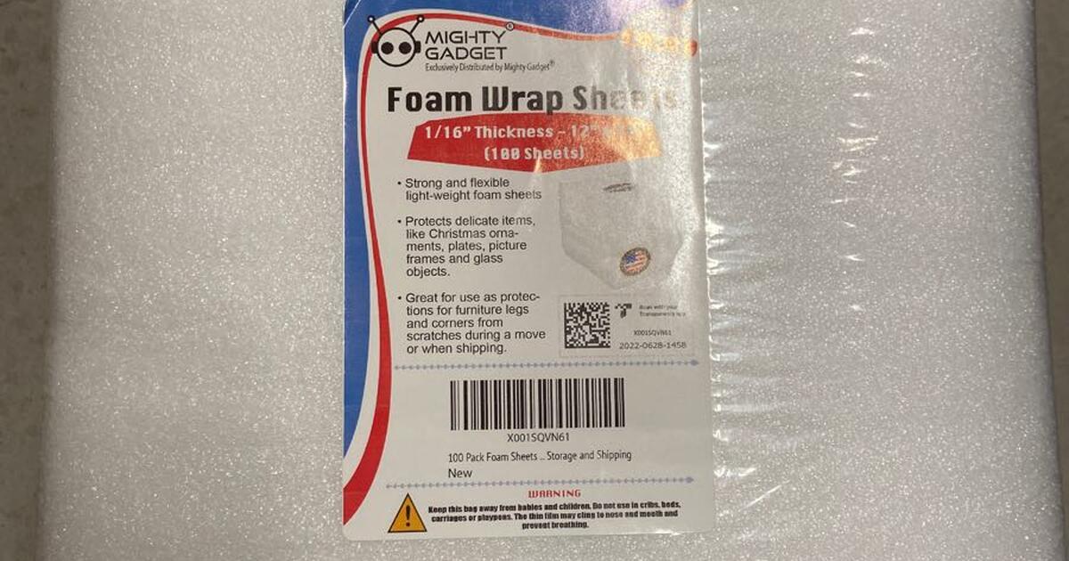 Unopened Foam wrap sheets for 20 in Lewisville, TX Finds — Nextdoor