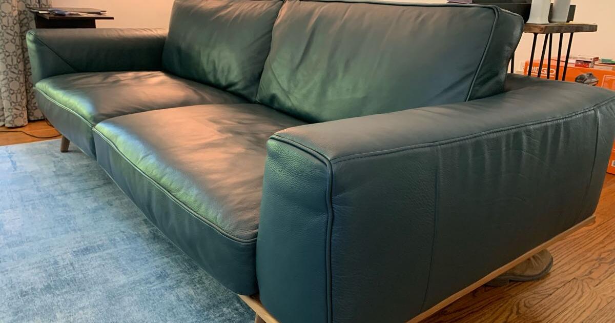 Soft Natuzzi Gio Leather Couch for 3570 in Portland, OR For Sale