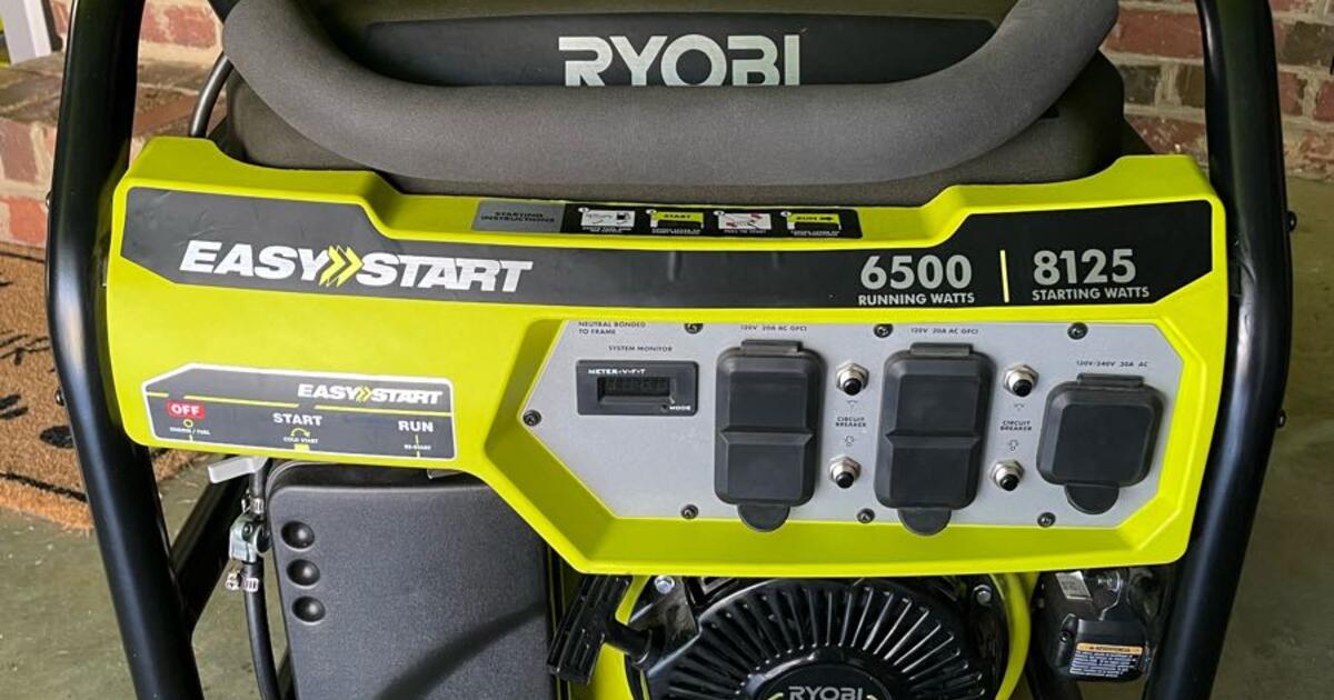 Ryobi 6500w Portable Generator With Co Detect For $500 In Greensboro 