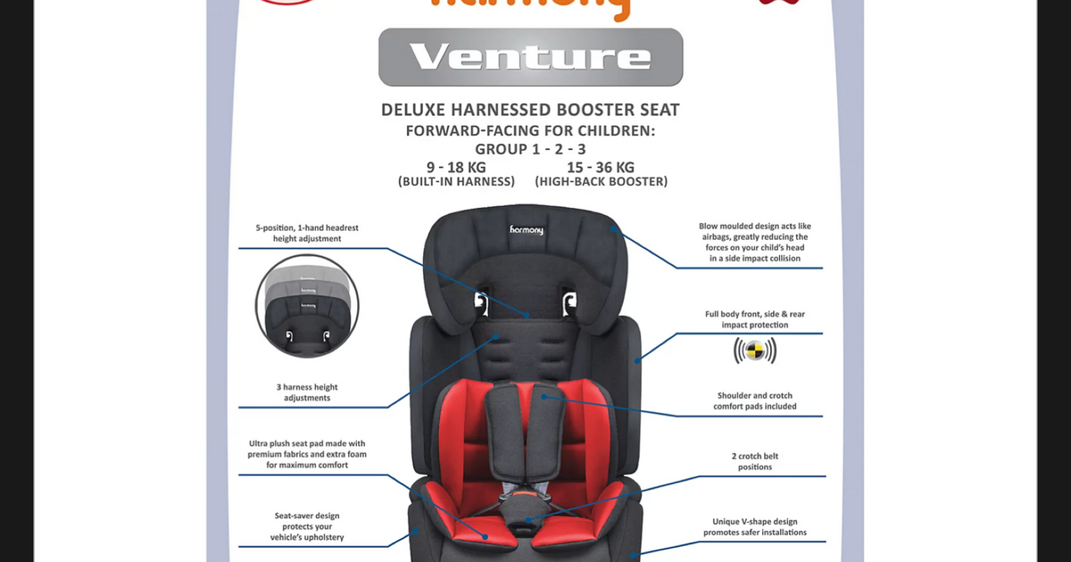 Harmony venture car seat installation best sale