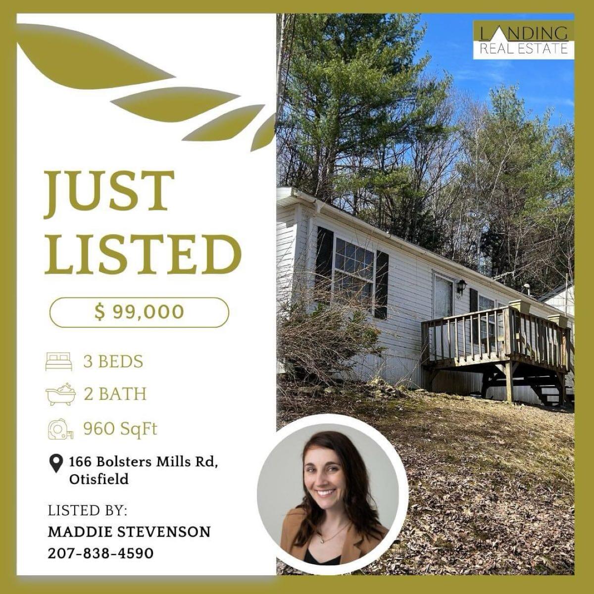 166 Bolsters Mills Rd, Otisfield for 99000 in New Gloucester, ME For