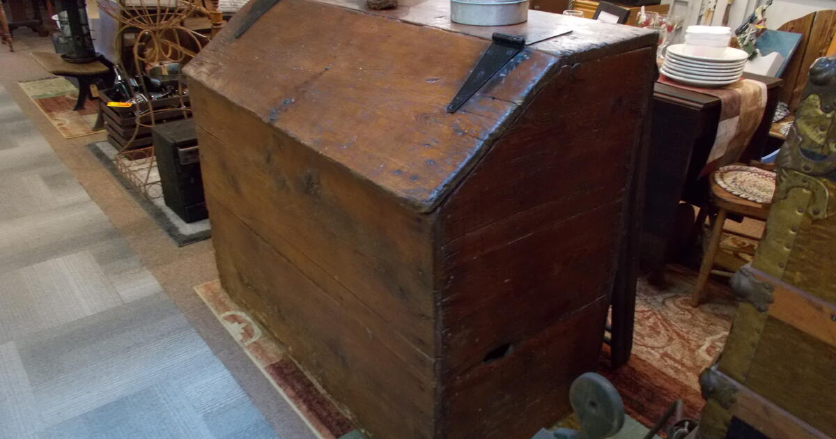 Porch Worthy Antique Primitive Grain Bin w Rosehead Nails/Late 1700s to ...