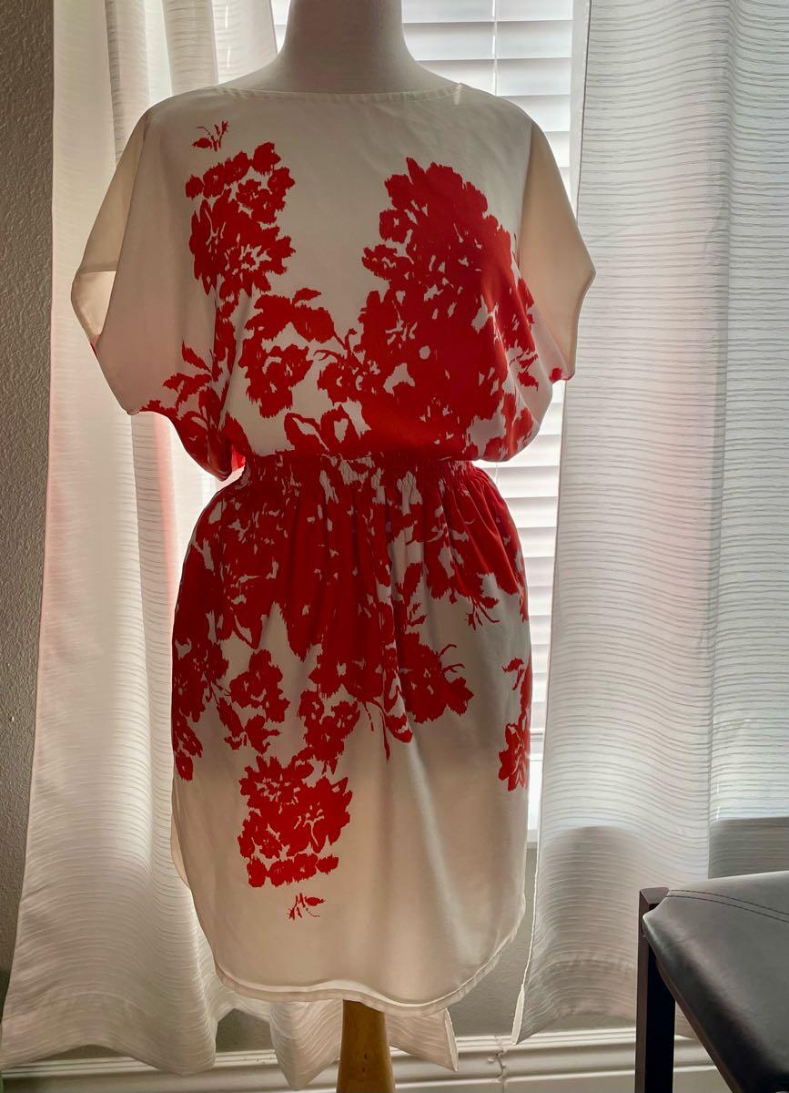 Eliza J, Orange Floral Print Dress Woman's Size 10 For $15 In Plano, TX |  For Sale & Free  Nextdoor