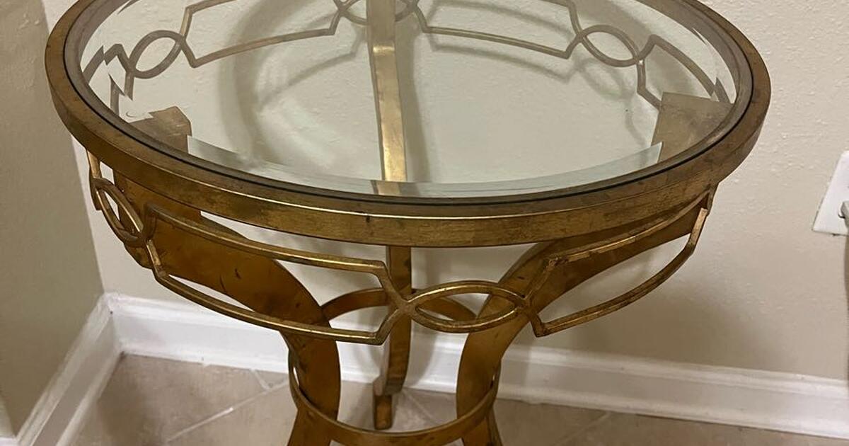 Metal/glass side table for 35 in Jacksonville, FL For Sale & Free — Nextdoor